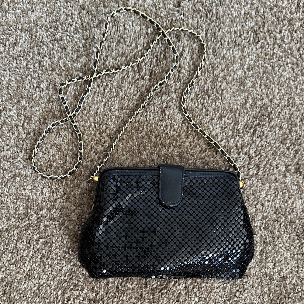 Vintage B. H. Smith Black Sequin Chain Bag